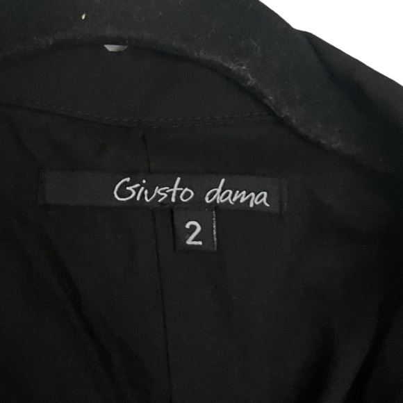 Giusto Dama Black Sleeveless Hooded Jacket With Sheer And Flowy Overlay Size 2 - Picture 10 of 12